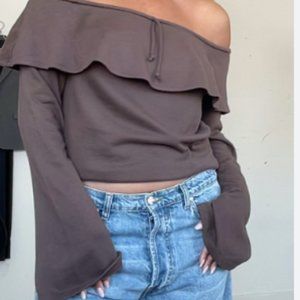 NWT Djerf Avenue Morena Off the Shoulder Top